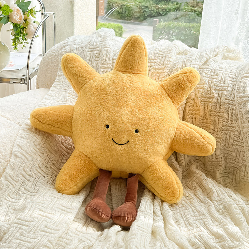 Zon en Maan Kussen Voor Dromerige Kinderkamer Slaap Zon 28cm