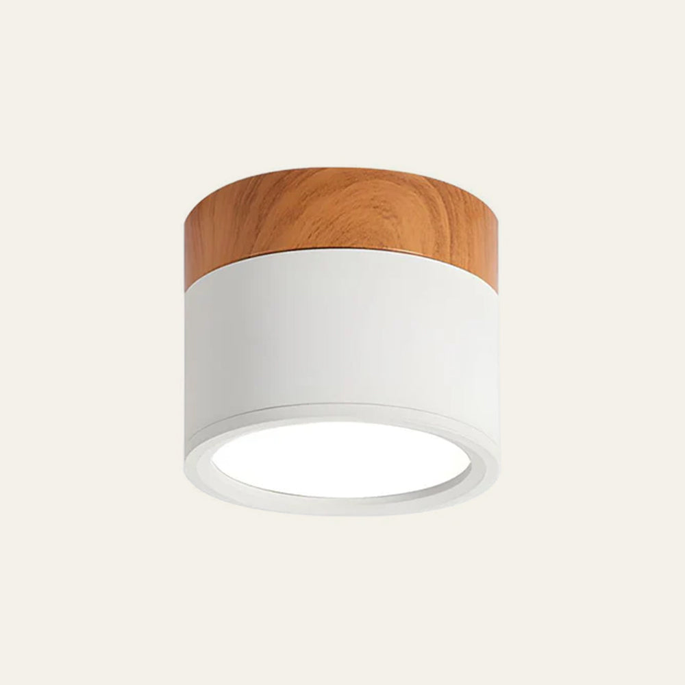 Cilindervormige Kleine Plafondlampen Modern Minimalistisch Wit D11cm*H7cm-7B