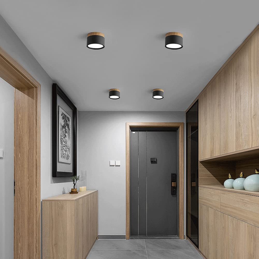 Cilindervormige Kleine Plafondlampen Modern Minimalistisch Zwart