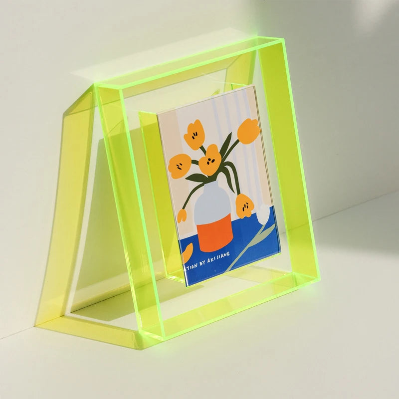 Fotolijst 19.5x14.5cm Premium Acryl Krasbestendig Design Neon Groen