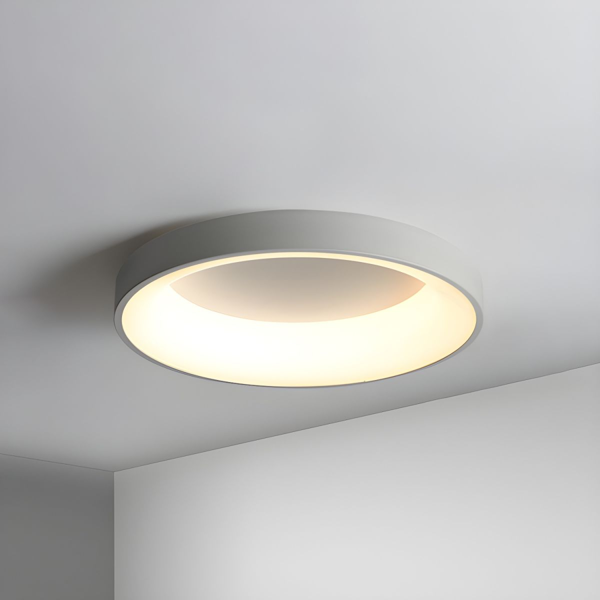 Creatieve Kleurrijke Eenvoudige Led Plafondlampen Modern Grijs D50*H5CM Dimbaar met afstandsbediening