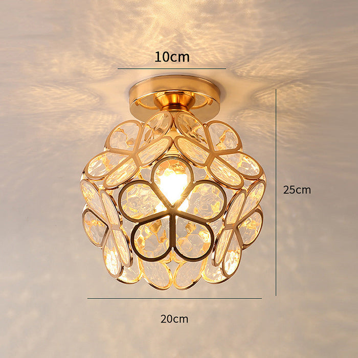 Sfeervolle Design Glazen Bloemen Plafondlamp Voor Grote Hal