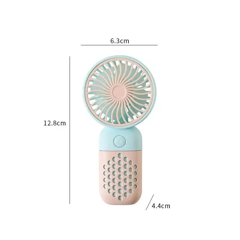 Draagbare Handventilator USB ABS Voor Studenten En Onderweg roze