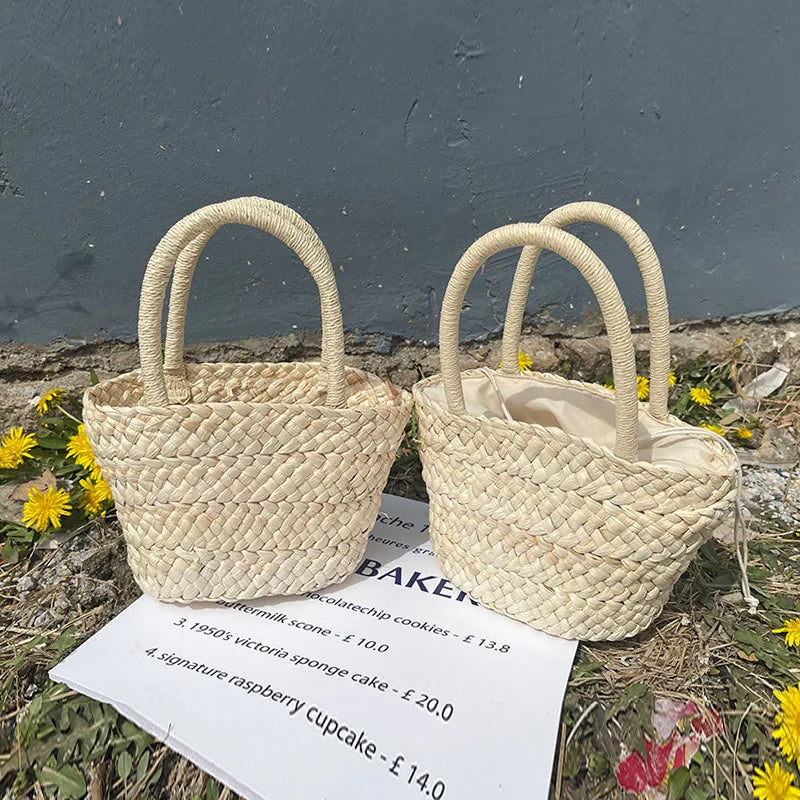 Draagbare Retro Stro Tas Voor Zomer Lichtgewicht En Stijlvol