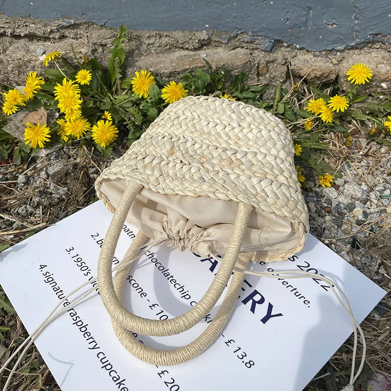 Draagbare Retro Stro Tas Voor Zomer Lichtgewicht En Stijlvol