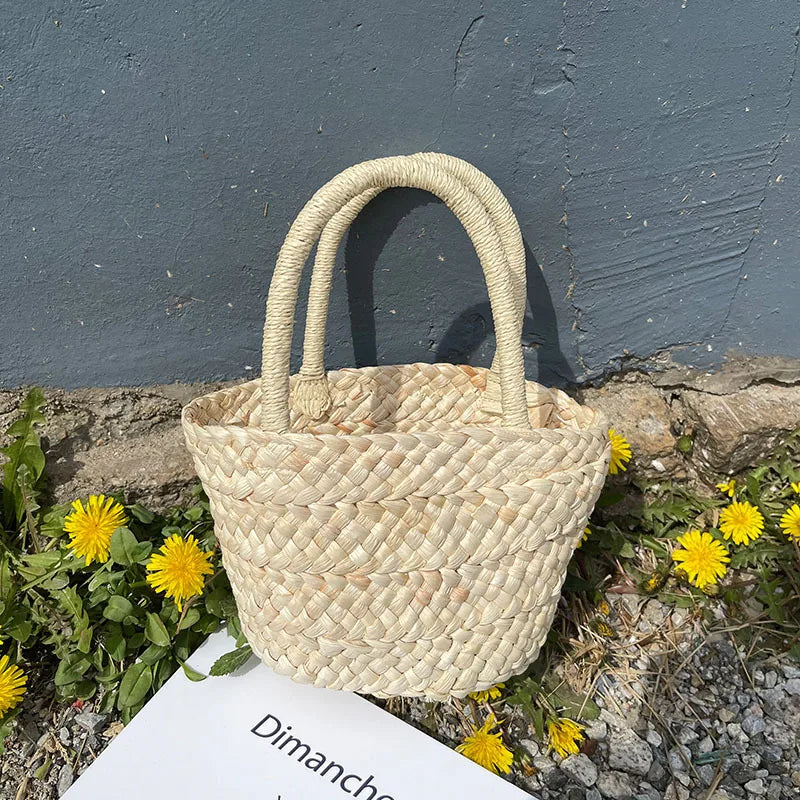 Draagbare Retro Stro Tas Voor Zomer Lichtgewicht En Stijlvol
