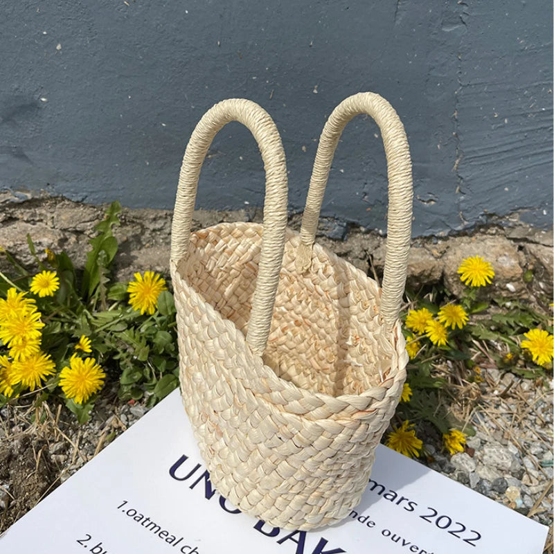 Draagbare Retro Stro Tas Voor Zomer Lichtgewicht En Stijlvol