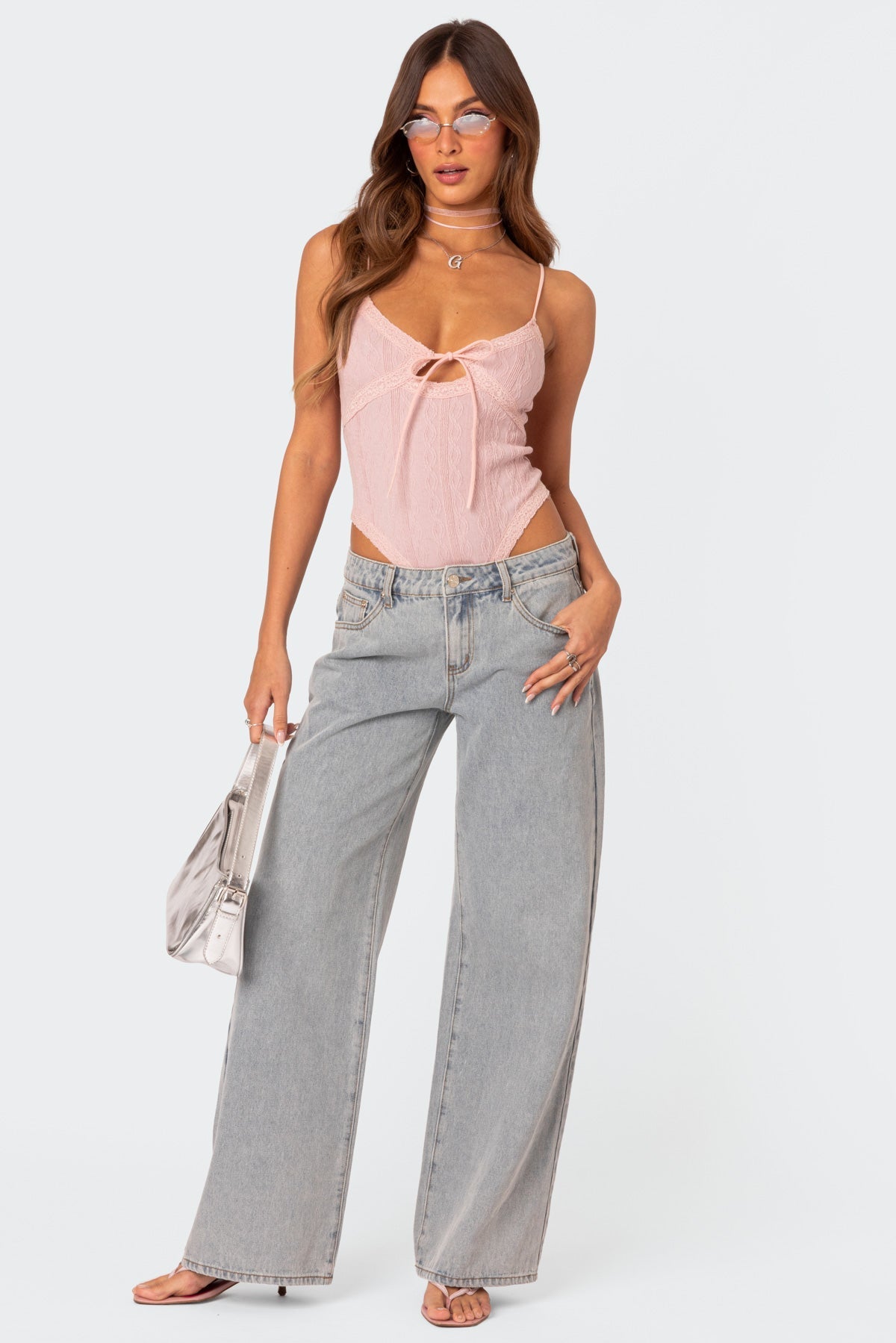 Vlinderstrik Jeans Met Unieke Details Voor Casual Chic Look Pants SEREIN