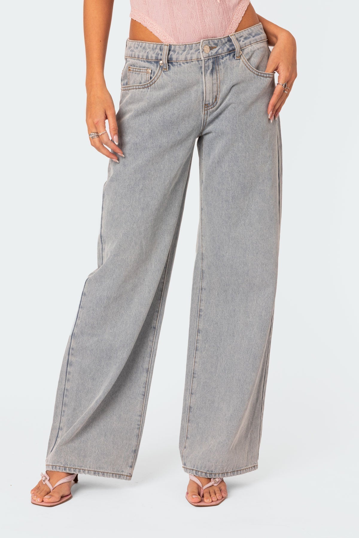Vlinderstrik Jeans Met Unieke Details Voor Casual Chic Look Pants SEREIN