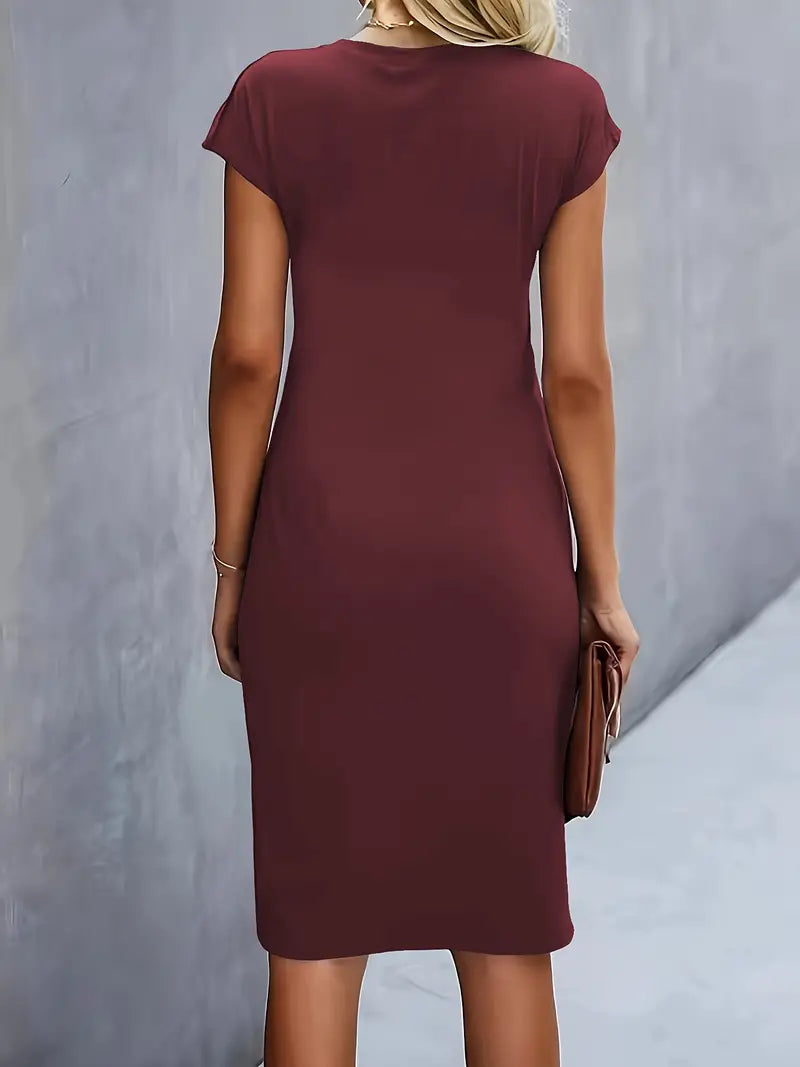 Katrien – Tijdloze Midi Jurk – Elegant en Comfortabel
