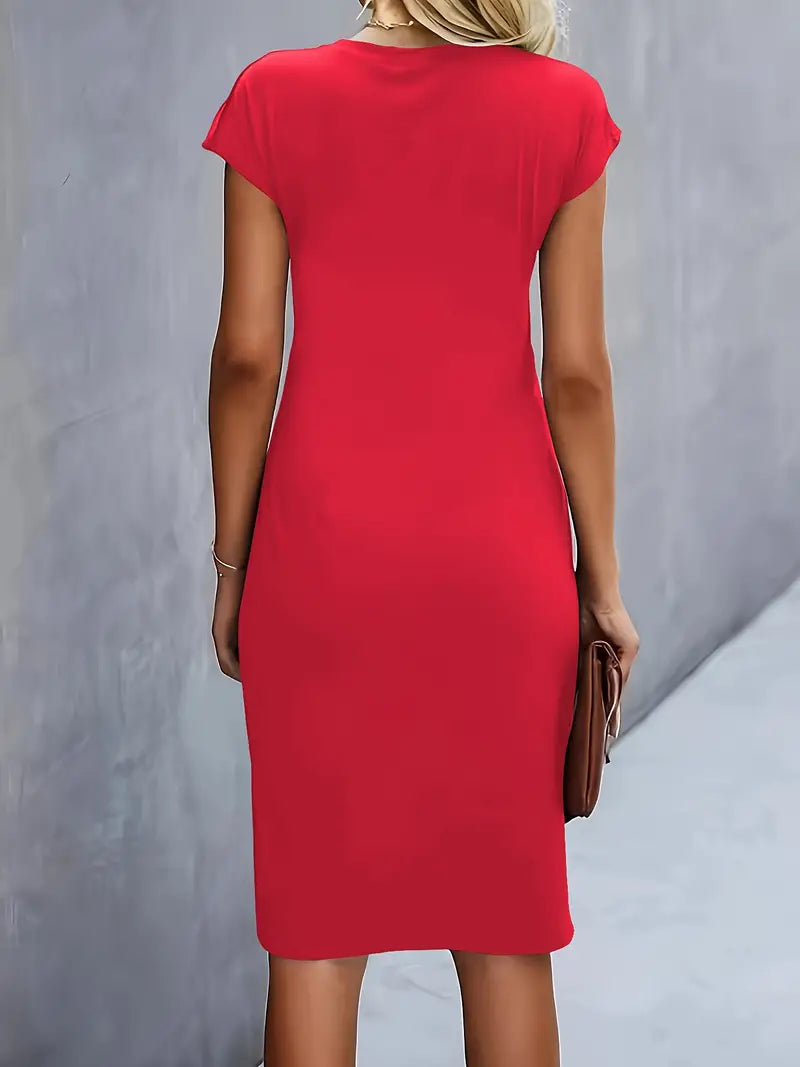 Katrien – Tijdloze Midi Jurk – Elegant en Comfortabel