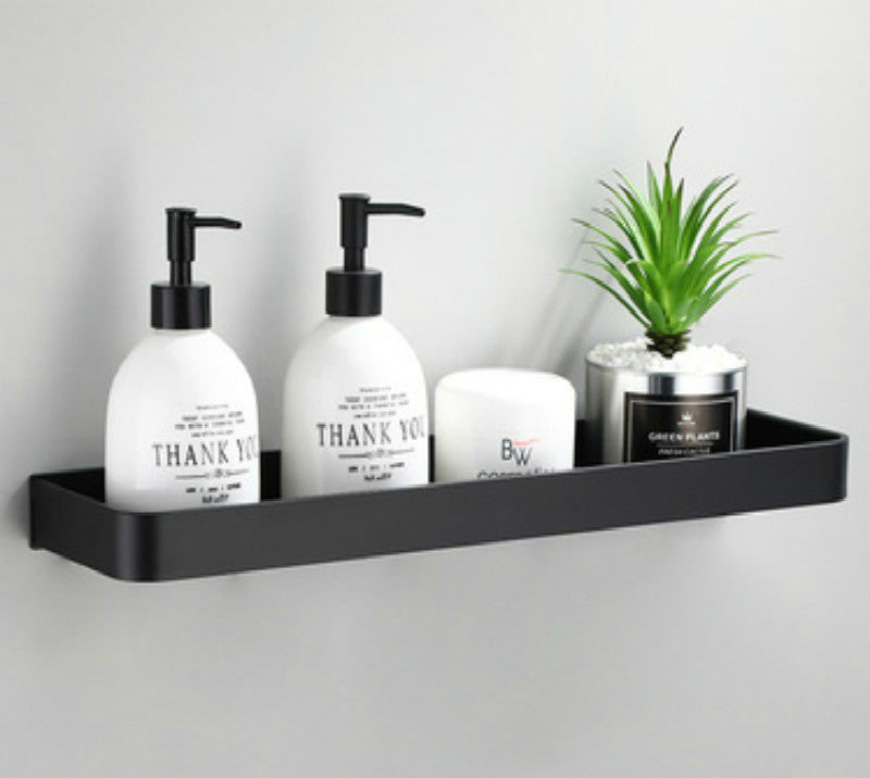 Geen-Boorgat Wandgemonteerd Doucheplank voor badkamer 30 cm 40cm Zwart