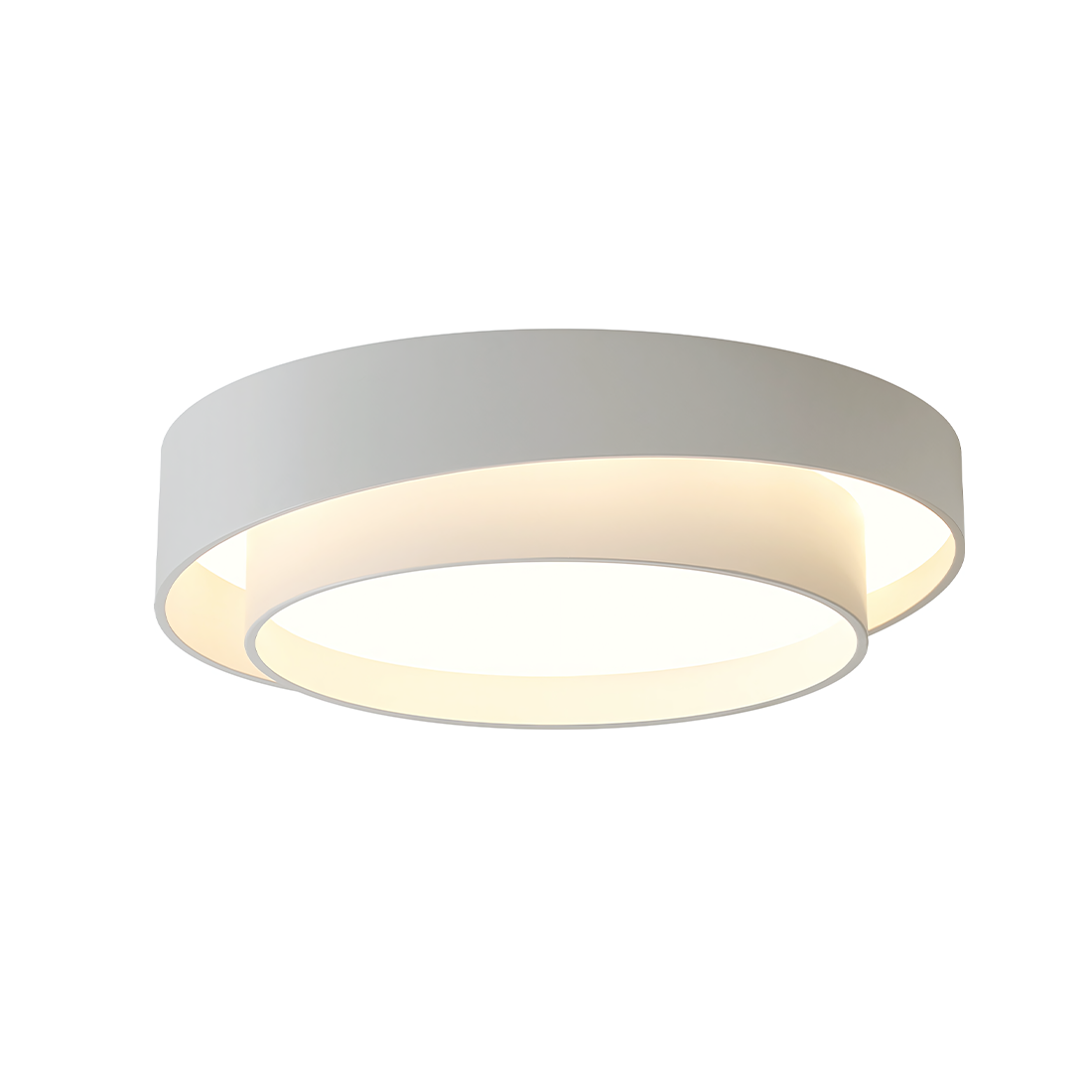 Flint Disc plafondlamp Wit