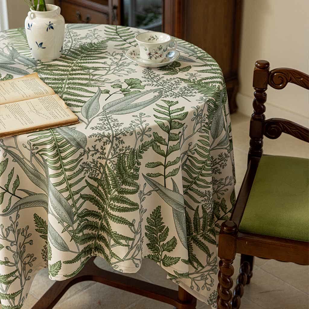 Retro Tafelkleed Met Plantenprint Voor Eettafel Stijlvol