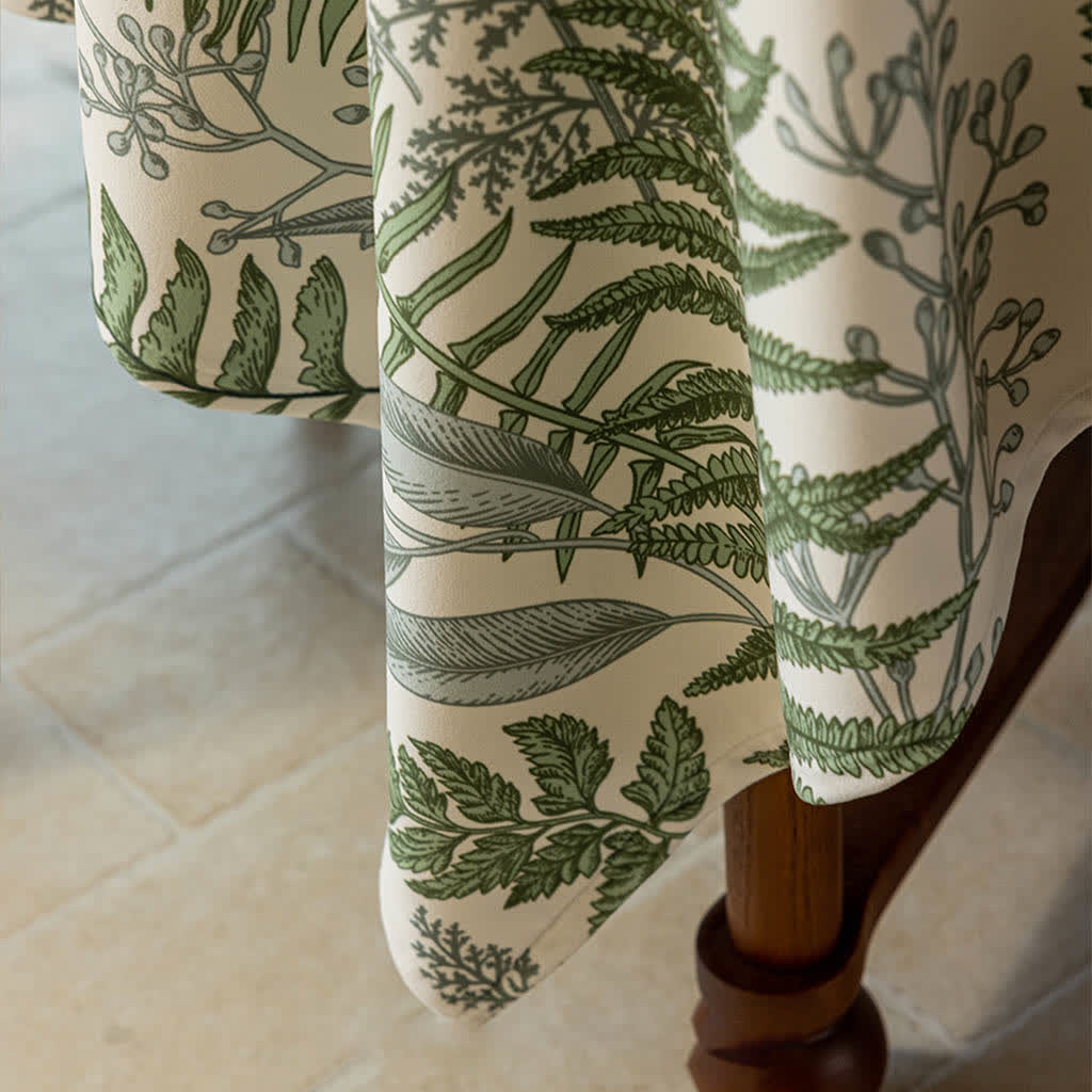 Retro Tafelkleed Met Plantenprint Voor Eettafel Stijlvol