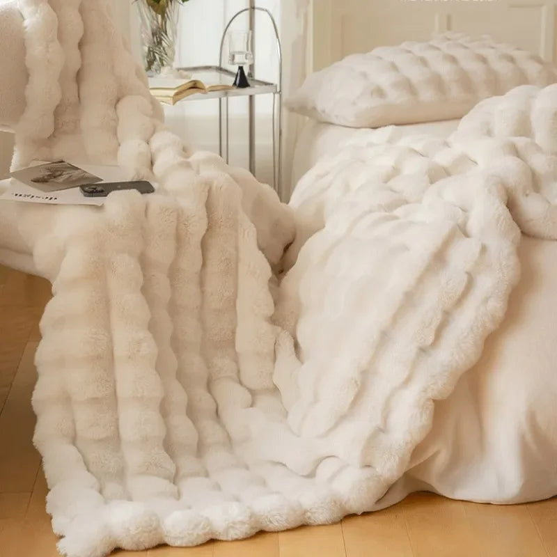 Dubbelzijdige Imitatiebont Deken Voor Luxe Comfort