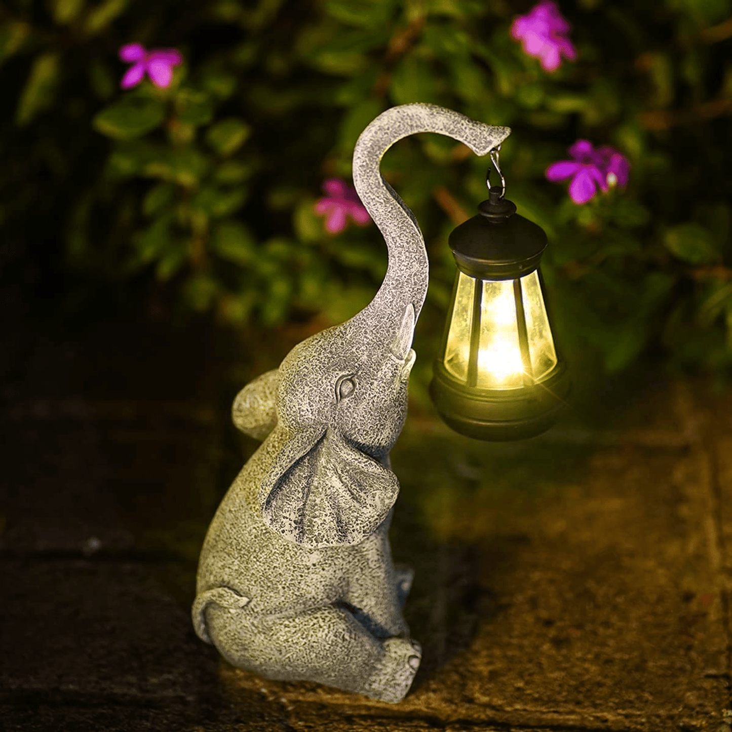 Tuinlamp Met Olifant Van Resin Voor Sfeervolle Avonden