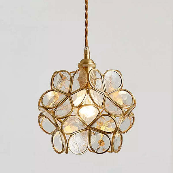 Glazen Hanglamp Lotusbloem Design Voor Modern Interieur Transparant C
