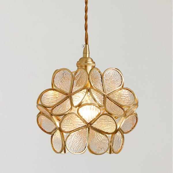 Glazen Hanglamp Lotusbloem Design Voor Modern Interieur Transparant A