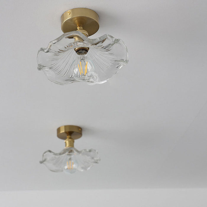 Glazen Plafondlamp Hibiscusvorm Modern Elegant Design