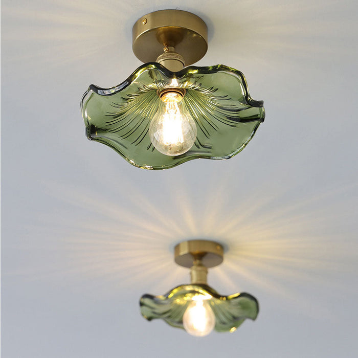 Glazen Plafondlamp Hibiscusvorm Modern Elegant Design