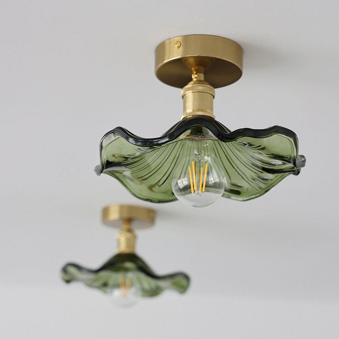 Glazen Plafondlamp Hibiscusvorm Modern Elegant Design