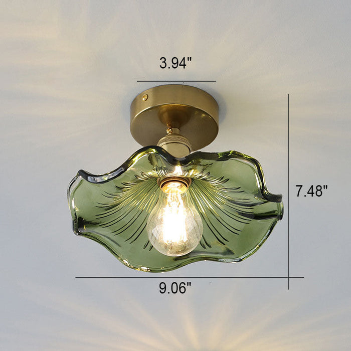 Glazen Plafondlamp Hibiscusvorm Modern Elegant Design