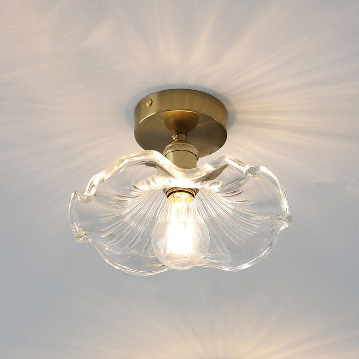 Glazen Plafondlamp Hibiscusvorm Modern Elegant Design
