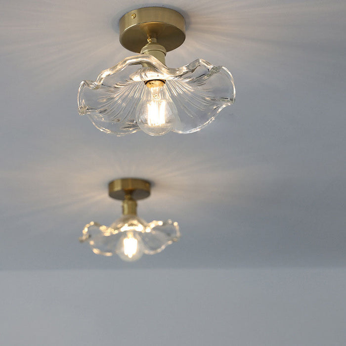 Glazen Plafondlamp Hibiscusvorm Modern Elegant Design