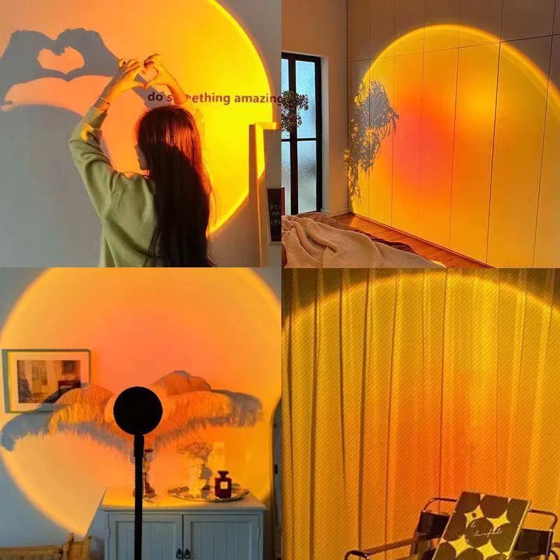 Led Zonsonderganglamp Met Regenboog Kleurenspectrum
