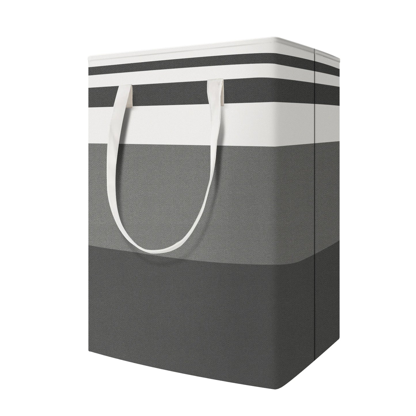 Grote Opvouwbare Wasmand Met Versterkte Handvatten 75L Waterdicht Zwart Grijs 75L