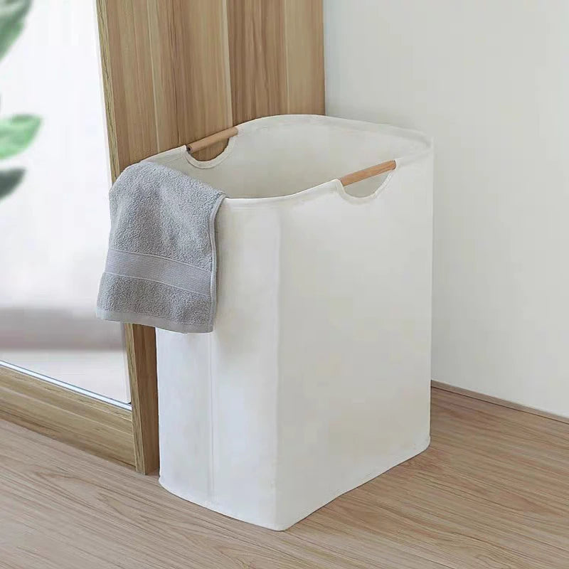 Grote Vouwbare Wasmand met Handvat voor Vuile Kleding