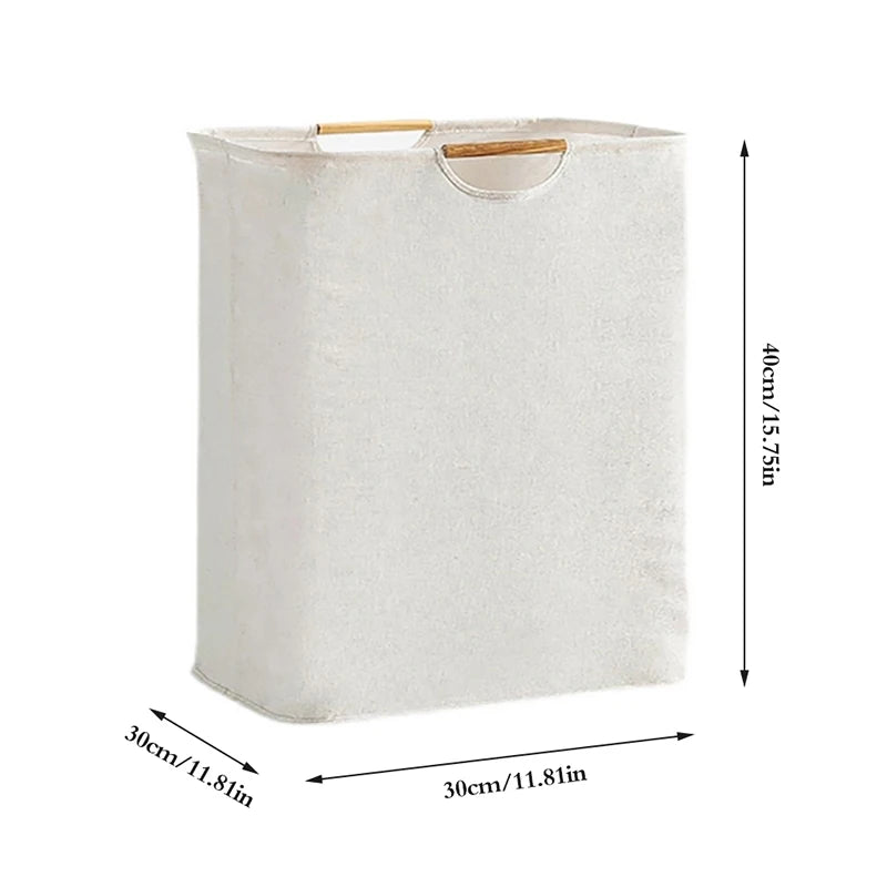 Grote Vouwbare Wasmand met Handvat voor Vuile Kleding 30x30x40cm