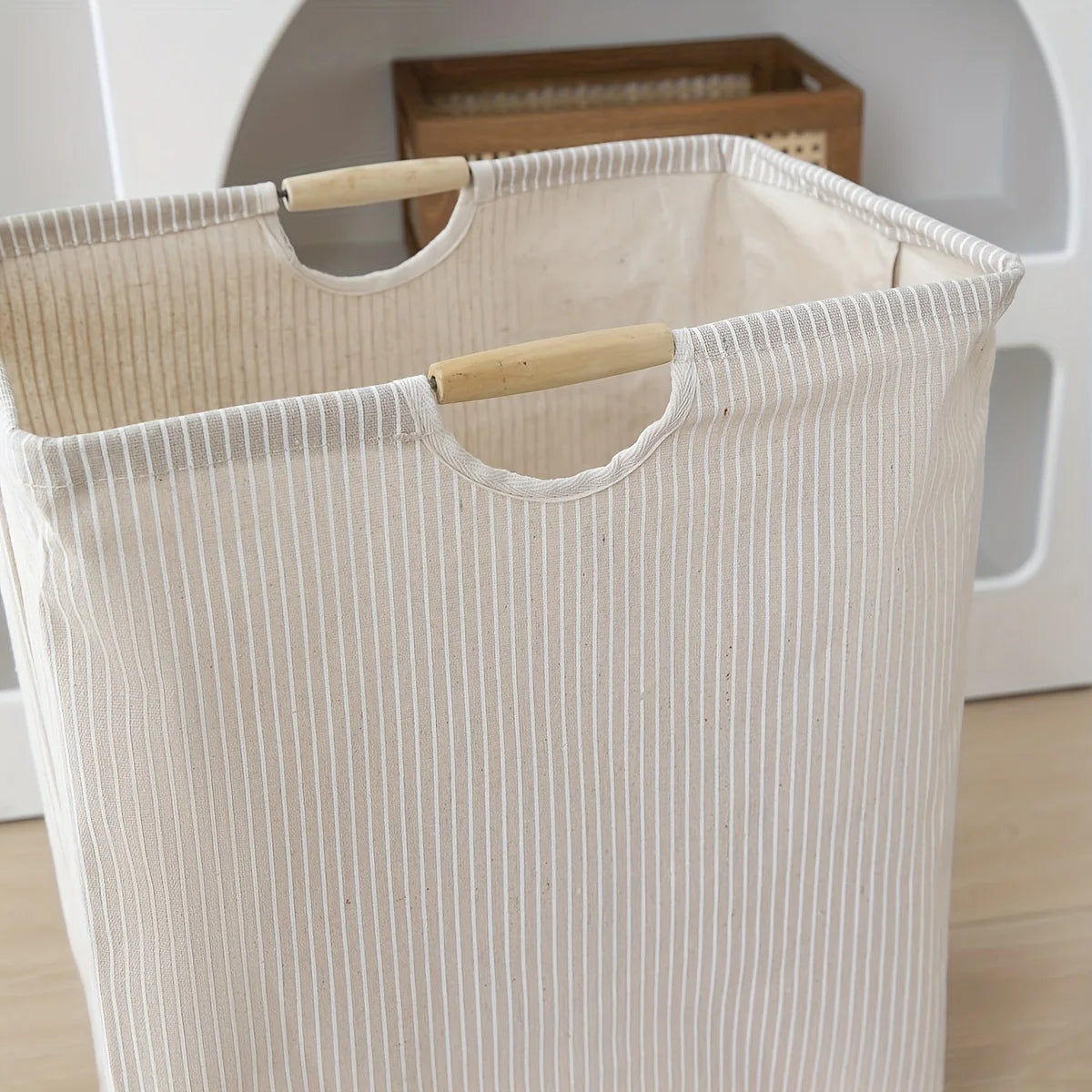 Grote Waterdichte Wasmand met Dubbele Handvatten Grijs
