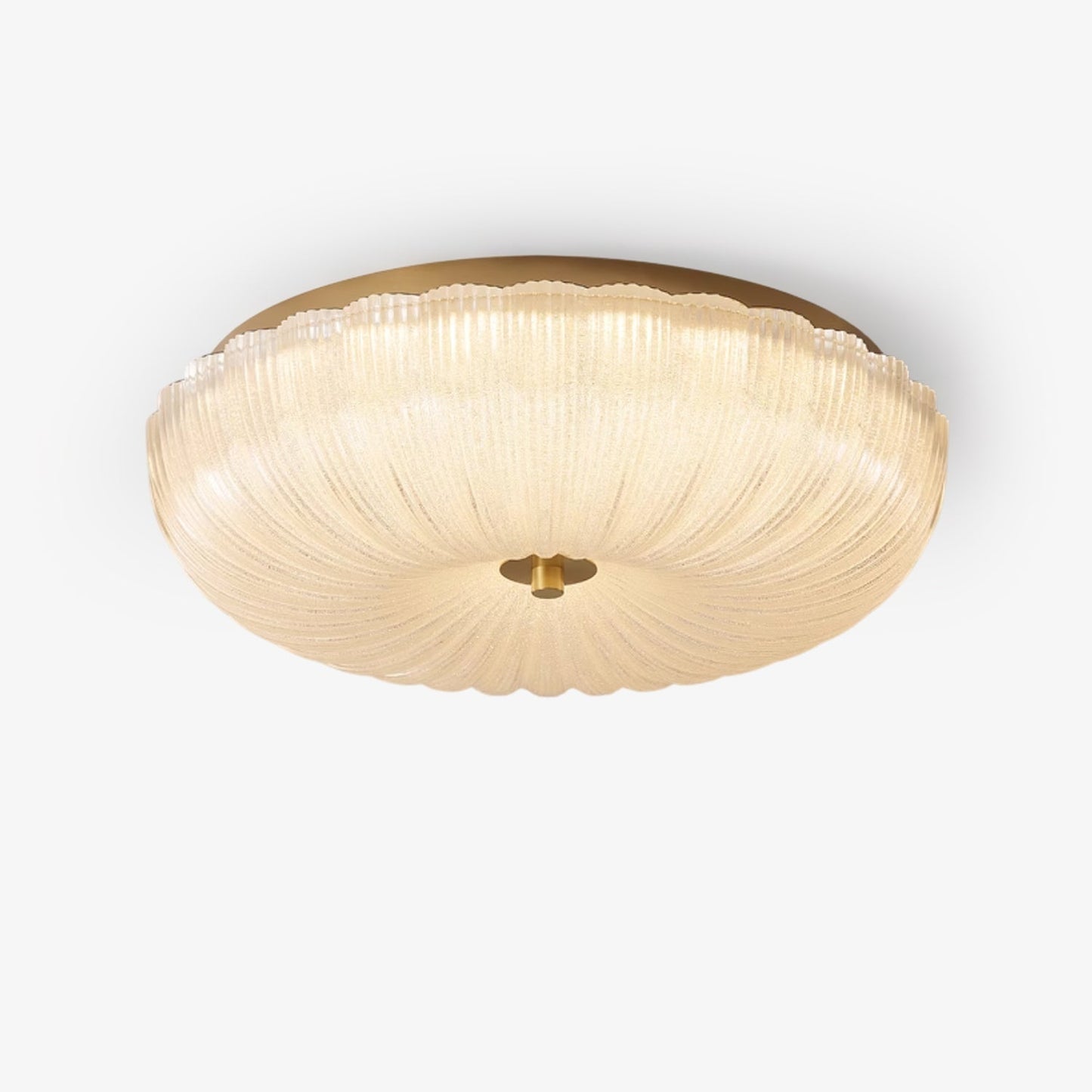 Plafondlamp Ripple Glas 20 Cm Diameter Warm Wit Licht