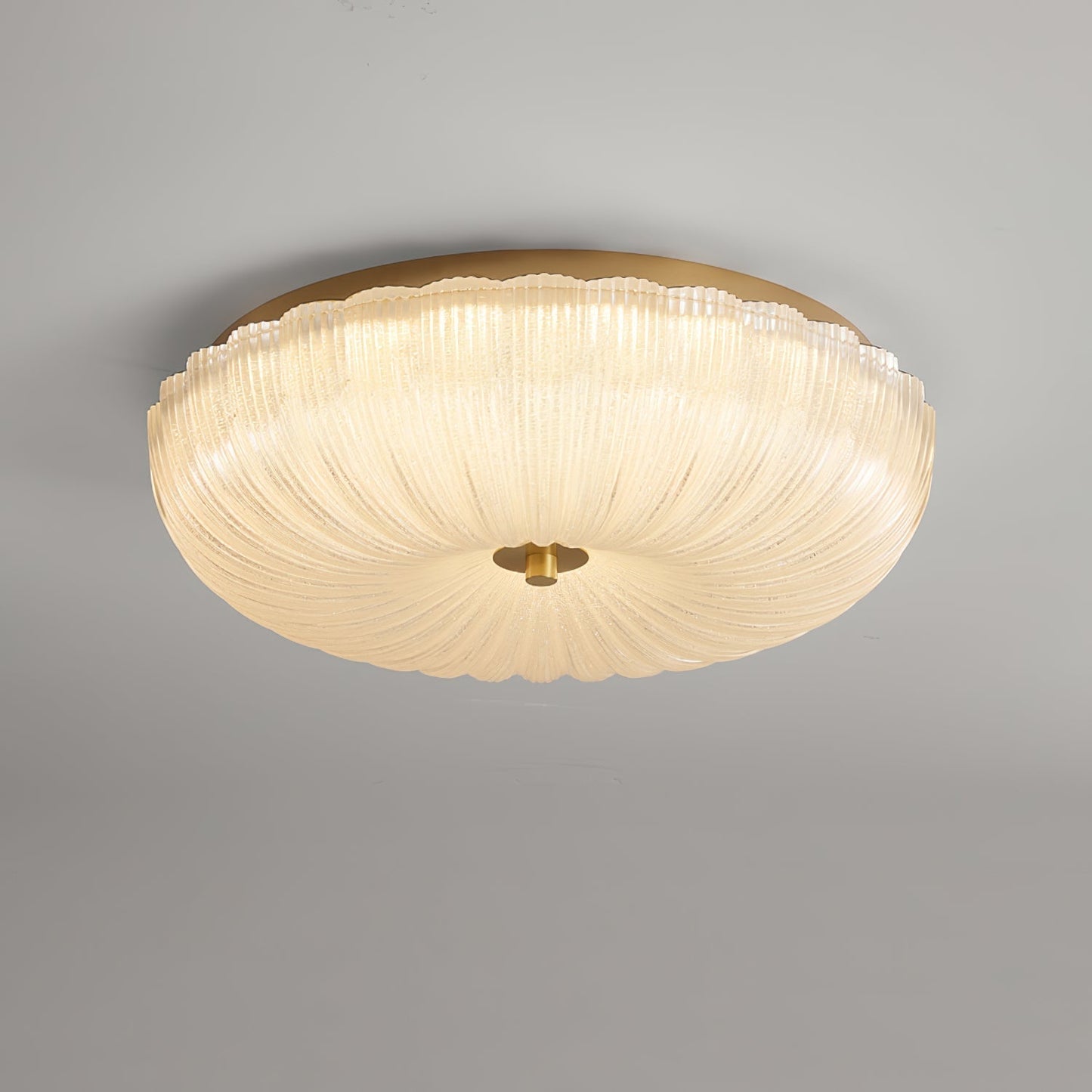 Plafondlamp Ripple Glas 20 Cm Diameter Warm Wit Licht D 50cm