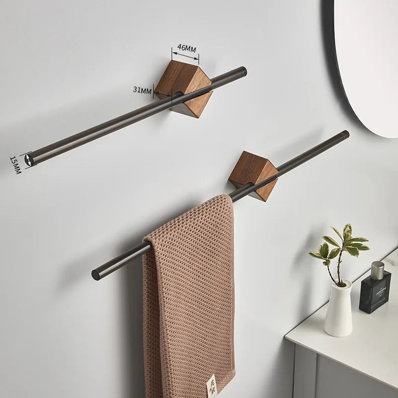 Handdoekenrek Zwart RVS voor Badkamer en Keuken met Strakke Afwerking zwart 58cm