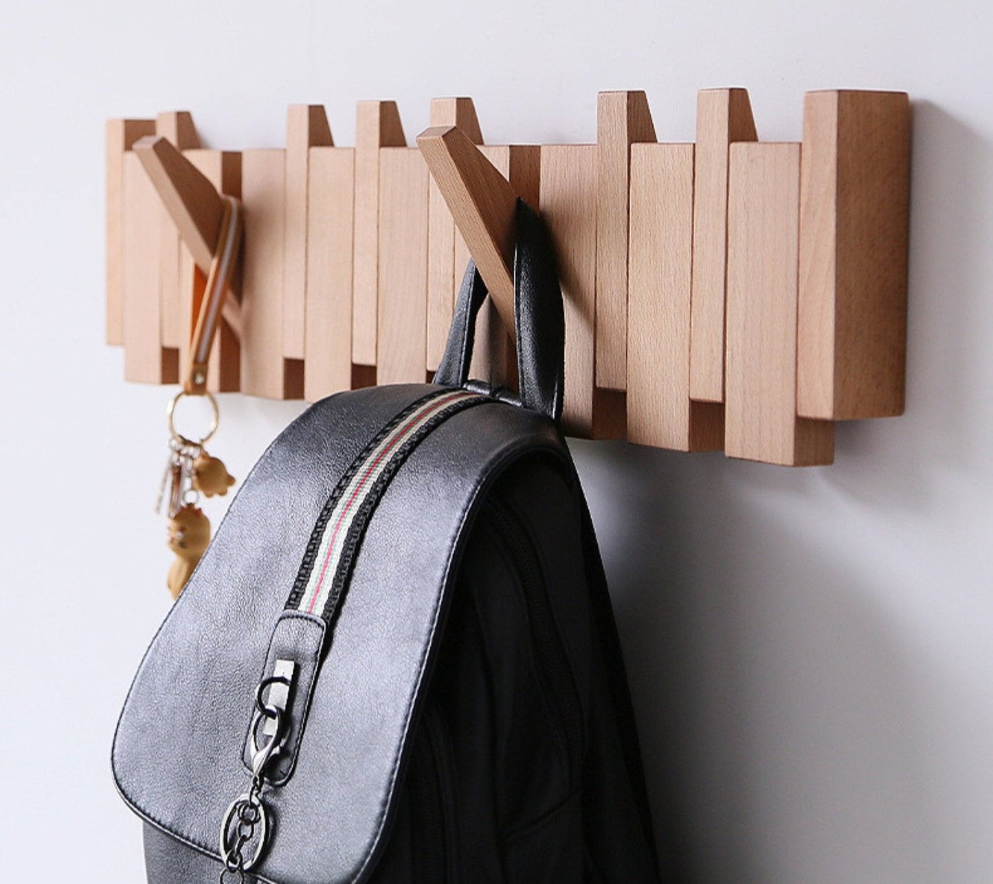 Handgemaakte Piano Kapstok | Luxe houten kapstok in pianovorm Beukenhout