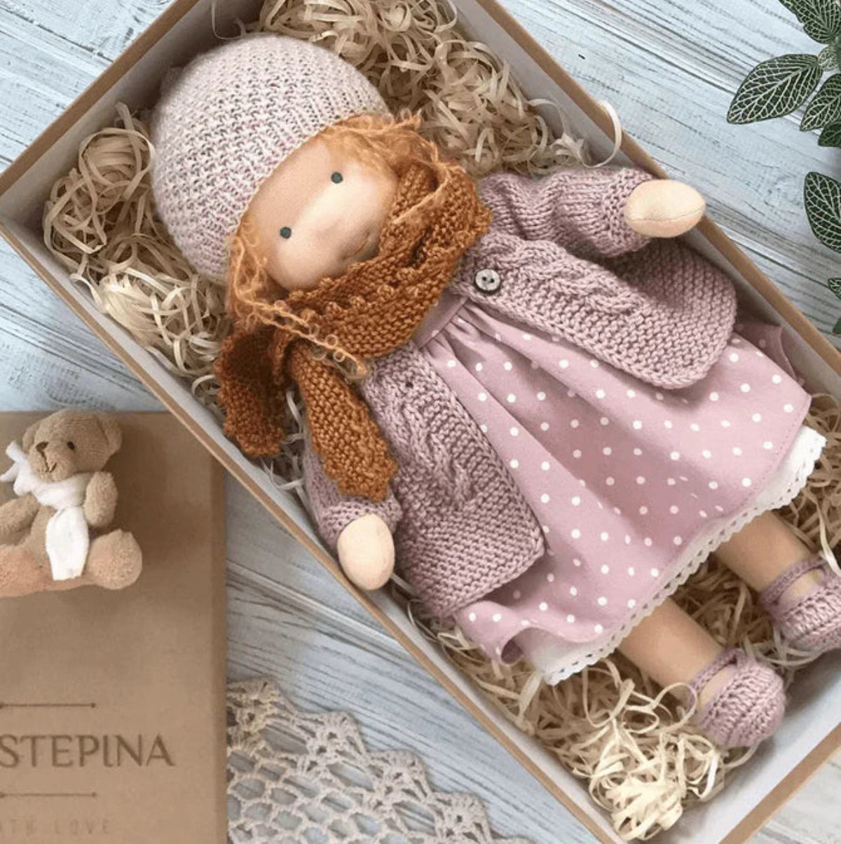 Lina Handgemaakte Waldorf Pop Voor Fantasie Spel Knuffel D