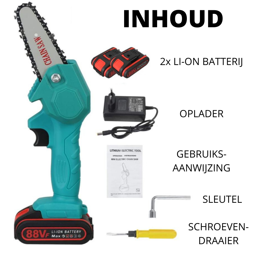 Elektrische Accu Kettingzaag | Efficiënt & Snel Snoeien en Zagen!