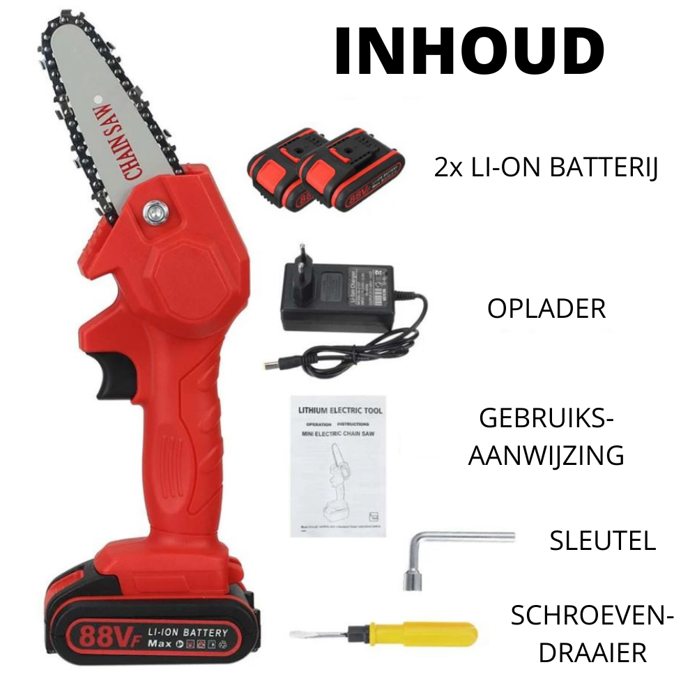 Elektrische Accu Kettingzaag | Efficiënt & Snel Snoeien en Zagen!