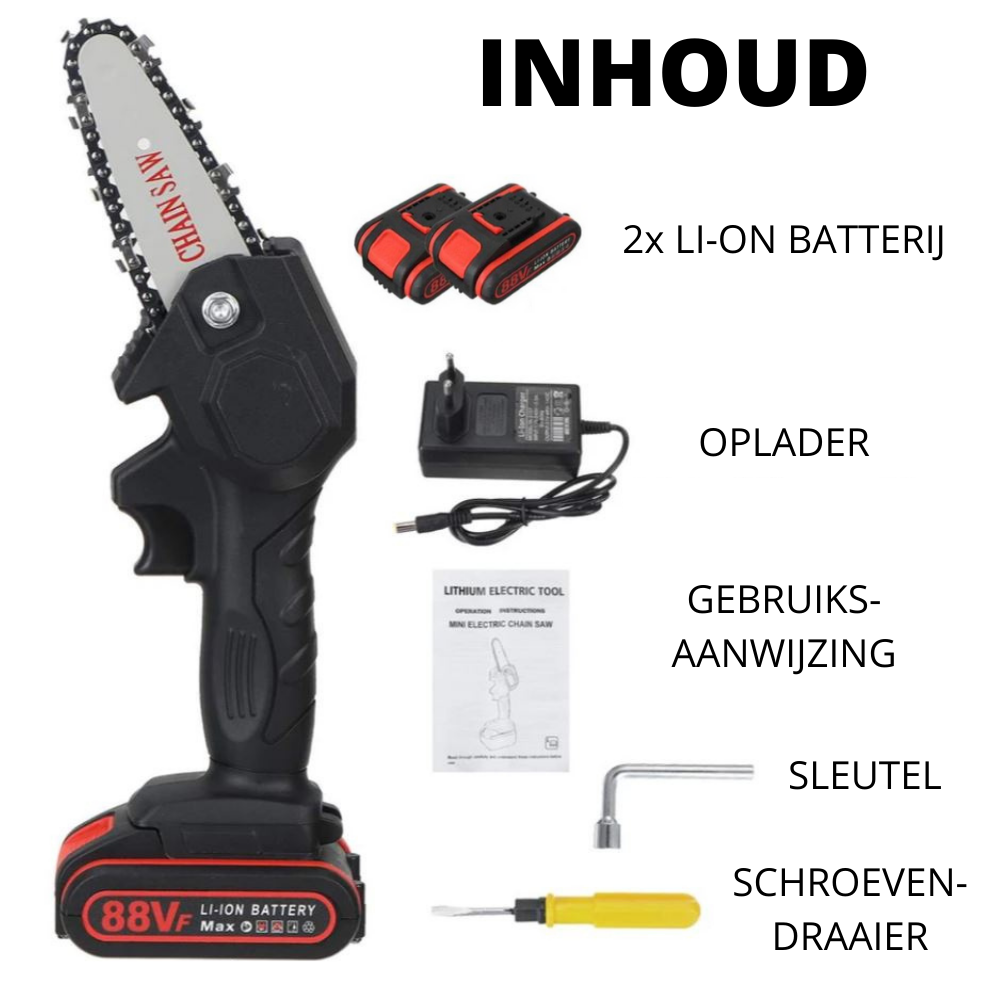 Elektrische Accu Kettingzaag | Efficiënt & Snel Snoeien en Zagen!