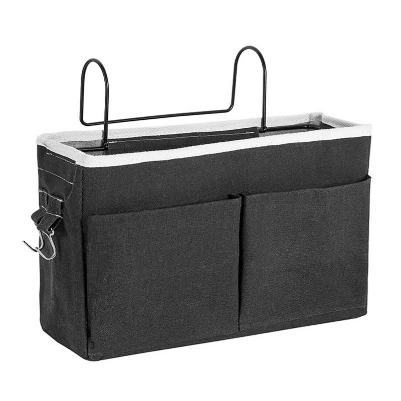 Hangende Opbergtas Voor Slaapzaalbed Met Meerdere Zakken Zwart 30 cm L x 10 cm B x 18 cm H