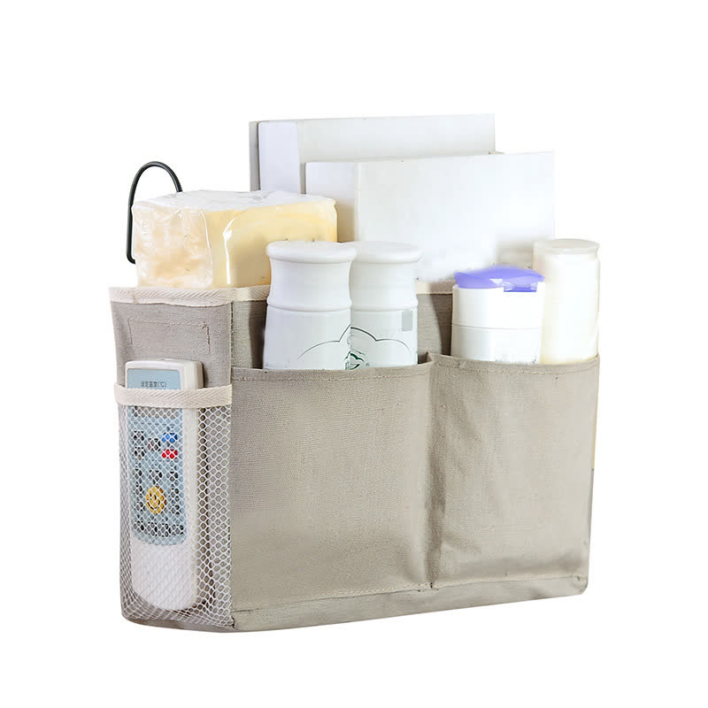 Hangende Opbergtas Voor Slaapzaalbed Met Meerdere Zakken Grijs 30 cm L x 10 cm B x 18 cm H