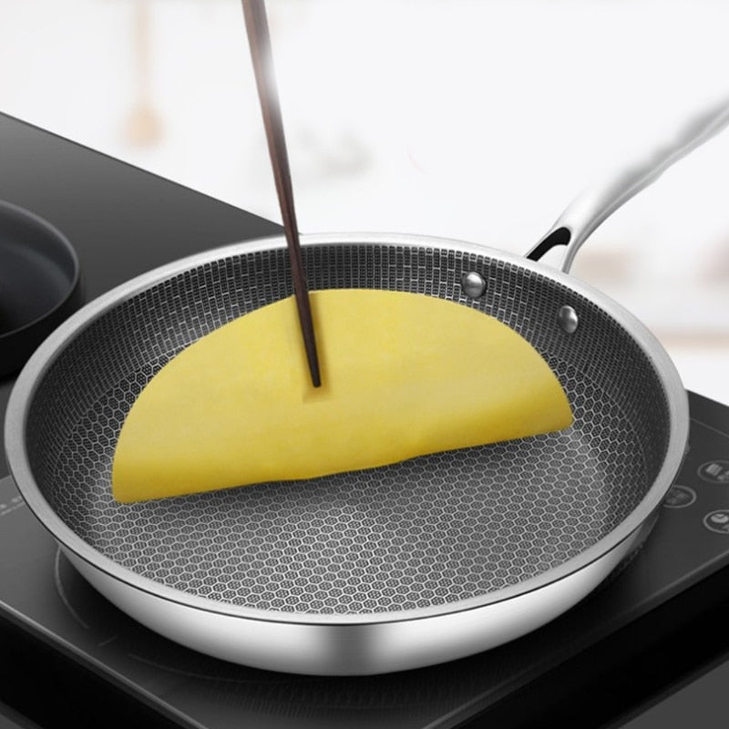 KitchenPro | Antiaanbak RVS Koekenpan Voor Perfect Koken