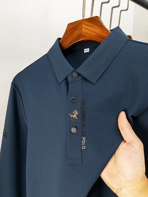 Witte Polo Heren Lichtgewicht Katoen Rimpelvrij Poloshirt voor Casual en Formele Gelegenheden Mintblauw