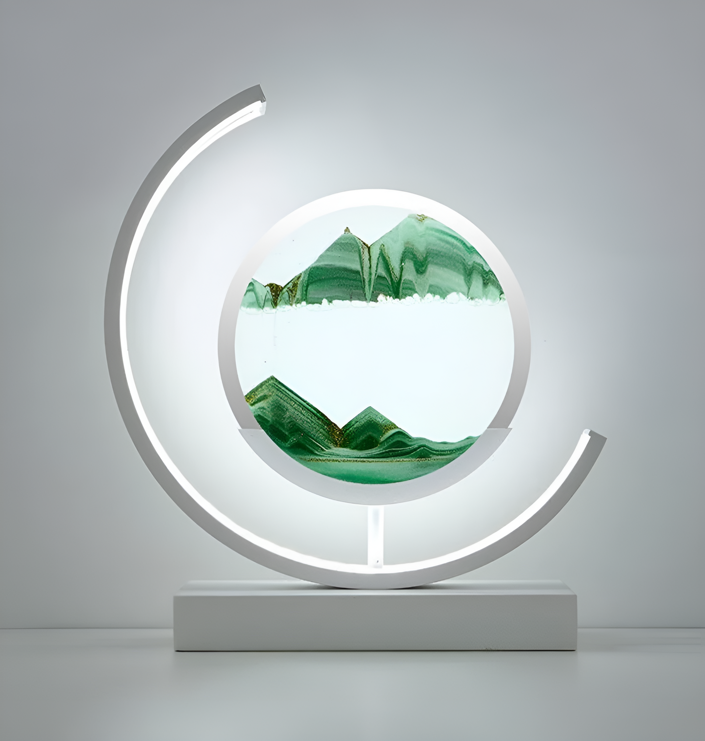 Sandscape-stromend zand LED-lamp 3d Treisand Night Light Wit groen