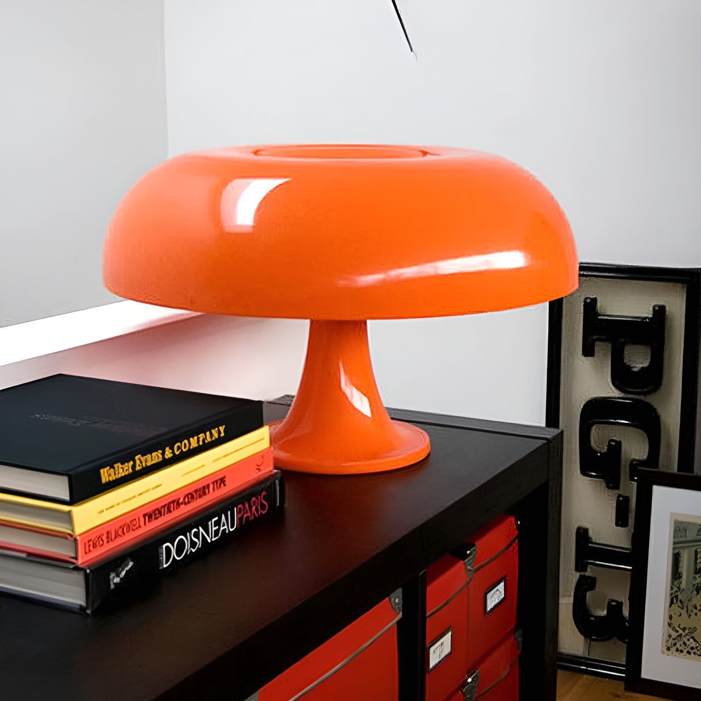 Garduru Minimalistische Kabellose LED-Pilz-Tischlampe