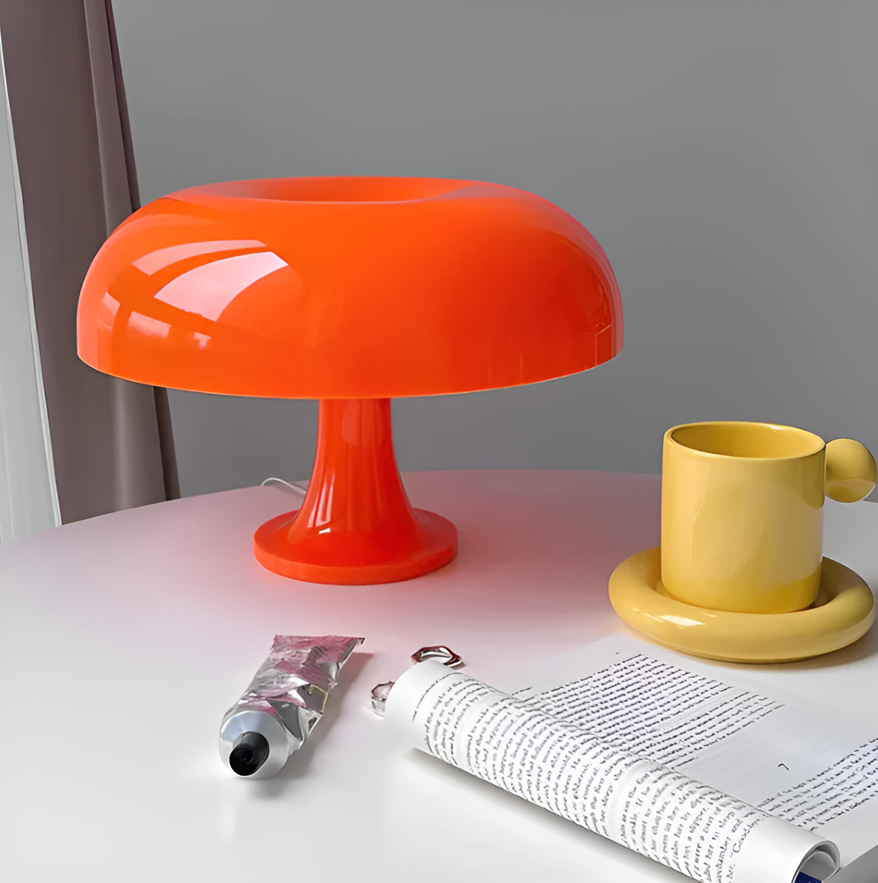 Garduru Minimalistische Kabellose LED-Pilz-Tischlampe