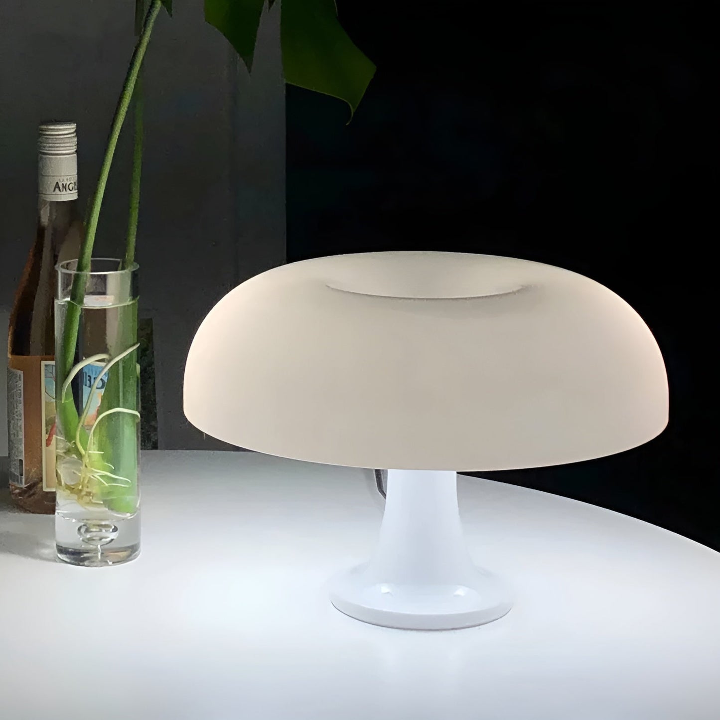 Garduru Minimalistische Kabellose LED-Pilz-Tischlampe Wit